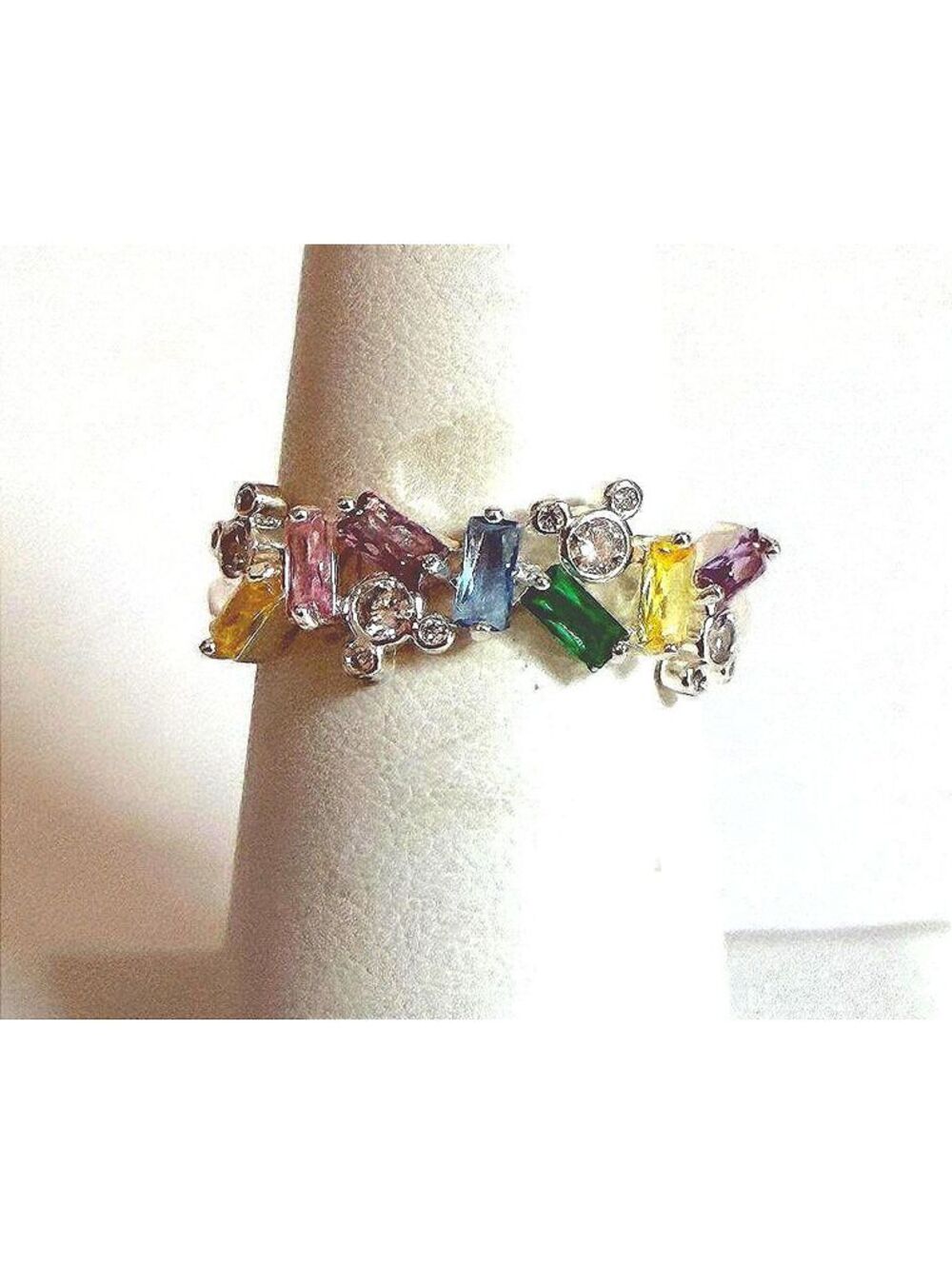 Disney Sterling Silver Multi-Gemstone Ring adjustable